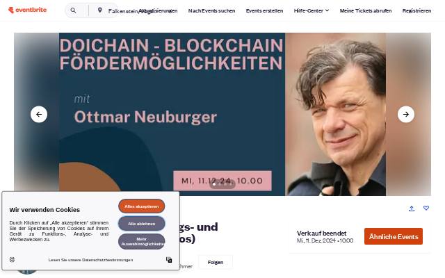 Verkleinerte Startseite von Workshop Doichain Forschungs- und Innovationsnetzwerk