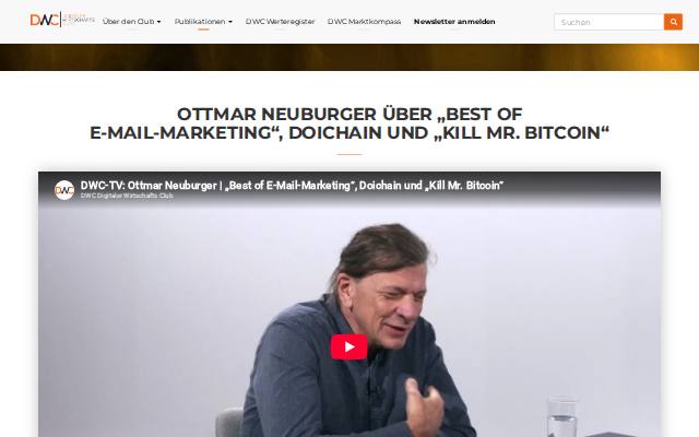 Verkleinerte Startseite von DWC Digital: Interview mit Ottmar Neuburger